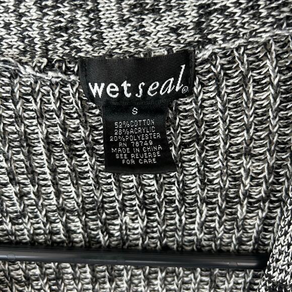 Vintage Wet Seal cardigan button up knit sweater Y2K goth grunge dark academia S - Picture 8 of 8